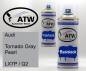 Preview: Audi, Tornado Gray Pearl, LX7P / Q2: 400ml Sprühdose + 400ml Klarlack - Set, von ATW Autoteile West.